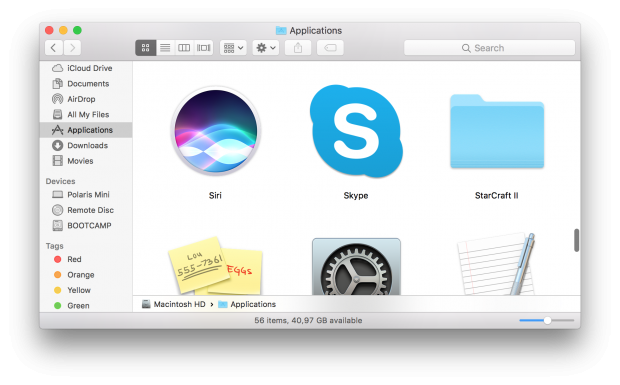 Siri als Programm (Screenshot: Golem.de)
